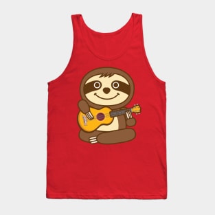 Sloth ukulele Tank Top